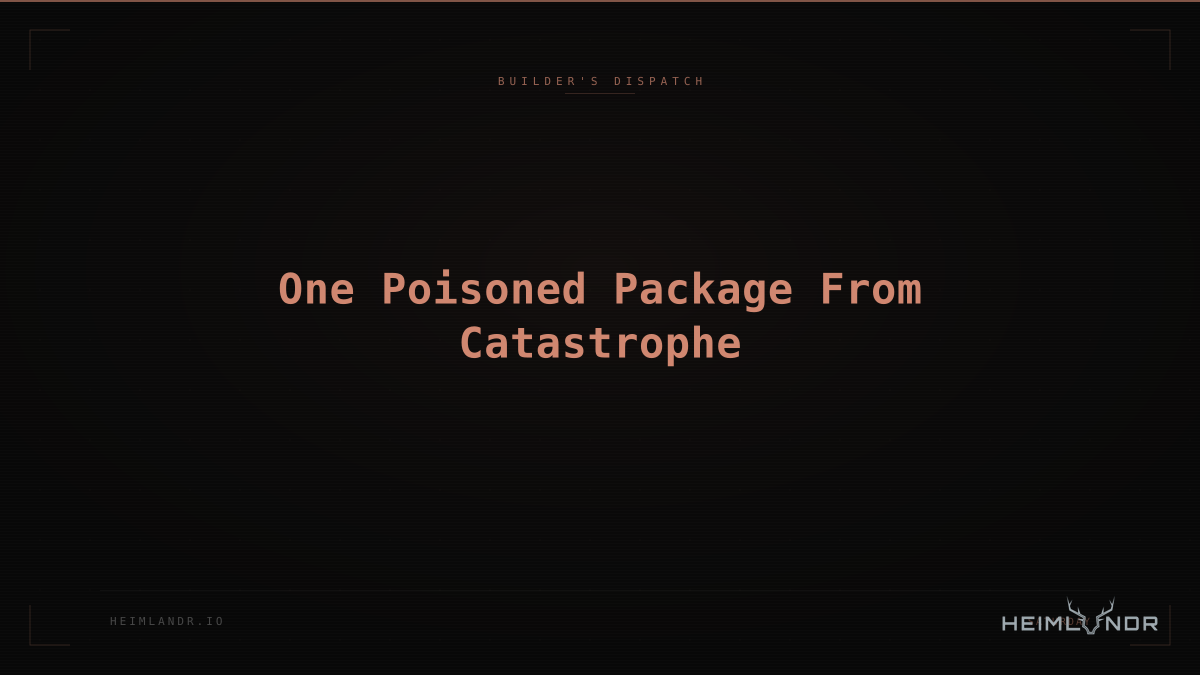 One Poisoned Package From Catastrophe