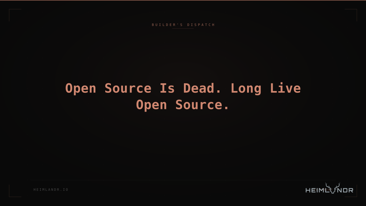 Open Source Is Dead. Long Live Open Source.